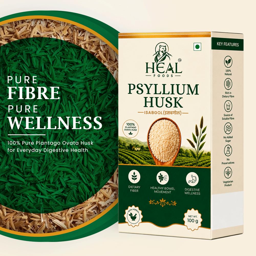 Pure fibre, pure wellness — HEAL FOODS Psyllium Husk